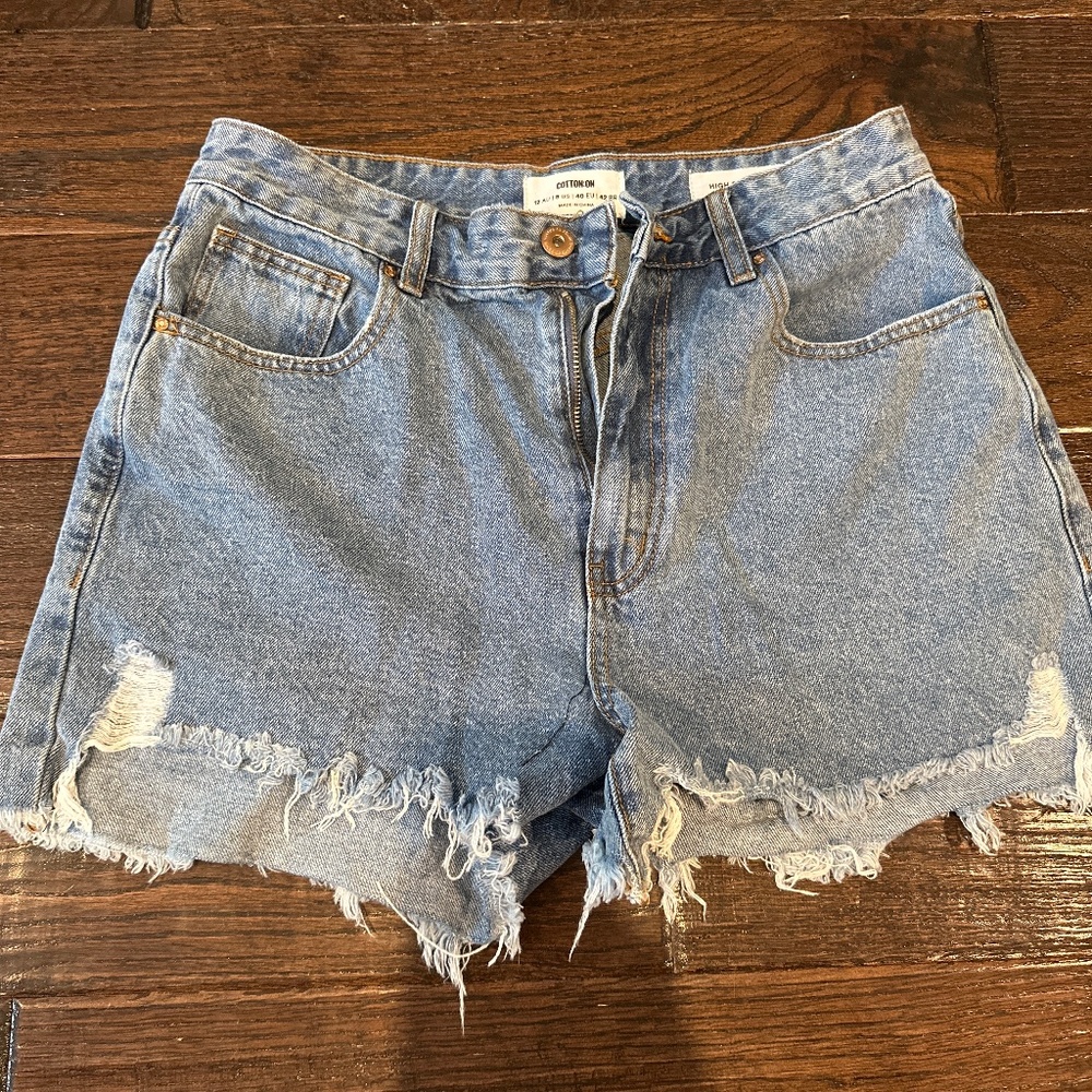COTTON ON denim shorts high rise ripped